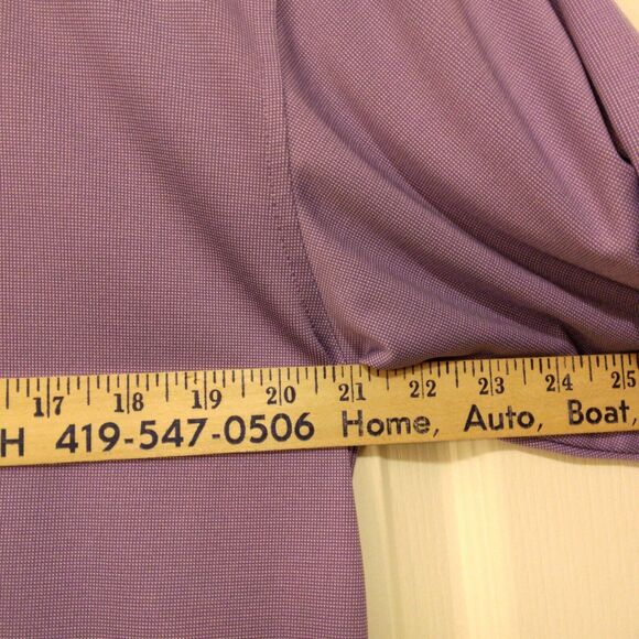Footjoy FJ golf polo shirt Men's M Medium Short Sleeve purple collared polyester - Picture 4 of 8